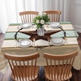 thumbnail image 3 of Beige Sage Green Texas Star Retro Table Cloth Waterproof Tablecloths, Vintage Stars Wooden Tablecloth Dining Table Cover for Kitchen Party Tabletop Outdoor, Rectangle Tablecloth 52x70 Inch, 3 of 9