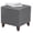 Grey, variant on Small Foot Stool Ottoman, 16.3" Linen Cube Ottoman Foot Rest with Wood Legs, Upholstered Ottomans Footstool for Living Room, Bedroom, Couch, Cow Print