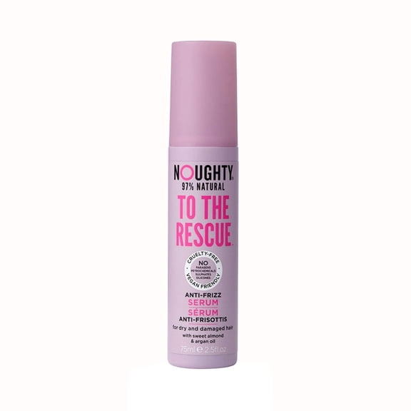 Noughty 97% Natural To The Rescue Anti-Frizz, Smoothing and Hydrating Hair Serum with Sweet Almond and Argan Oil, 2.5 fl oz