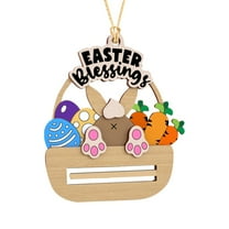 Zmeidao Easter Money Holders for Cash Gift, Easter Eggs Bunnies Money Holder Cards for Easter Basket Tag Gift Card Money Gifts Easter Decor