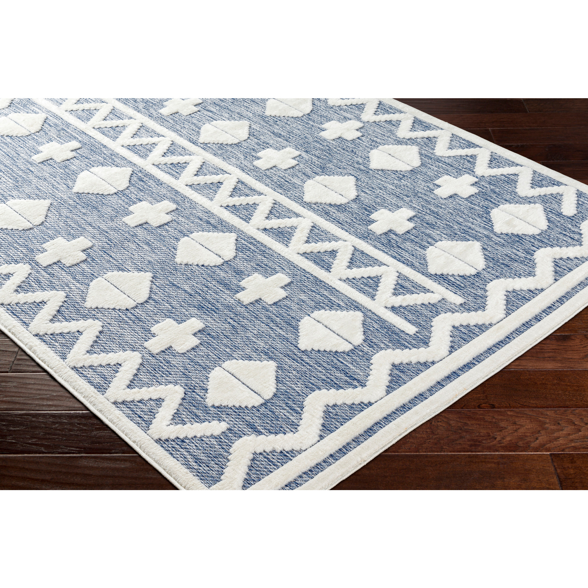 Artistic Weavers  Blue 5' x 8'  Indoor/Outdoor Rectangle Area Rug