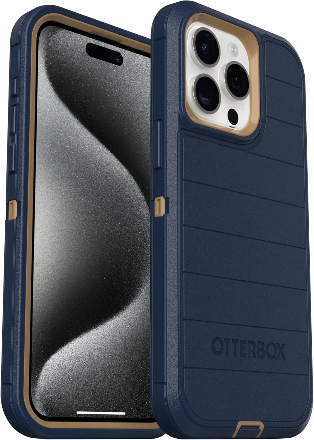OtterBox iPhone 15 Pro Max (Only) - Defender Series Pro Case - Blue Suede Shoes - Case Only - Screenless - Rugged & Durable - with Port Protection