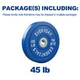 thumbnail image 6 of BalanceFrom Olympic Bumper Plate Weight Plate with Steel Hub, Color Coded, 45 lbs Single, 6 of 9