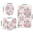 thumbnail image 2 of Bathroom Rugs Sets 3 Piece - Rose Flowers Bouquet Absorbent Non Slip Bath Mats, U-Shape Toilet Lid Cover, Contour Mat, Soft Washable Shower Mats Bath Rug Mat for Bathroom Tub Toilet, 2 of 7