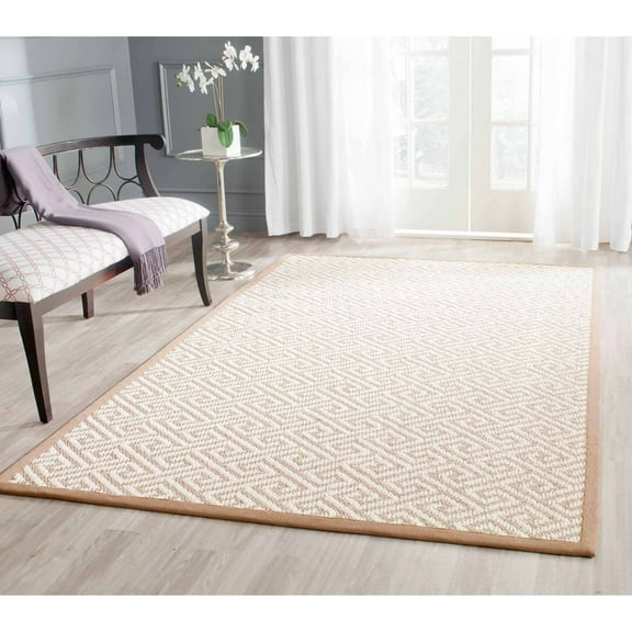SAFAVIEH Natural Fiber Oswin Geometric Sisal Area Rug, Natural, 5' x 8'