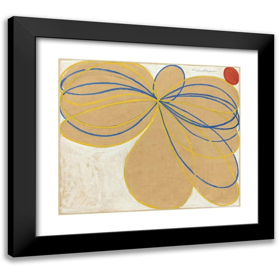 Hilma af Klint 14x12 Black Modern Framed Museum Art Print Titled - The Seven-Pointed Star No. 1 (1908)