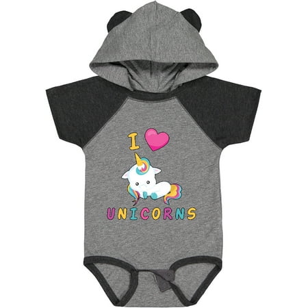 

Inktastic I Love Unicorns Gift Baby Boy or Baby Girl Bodysuit