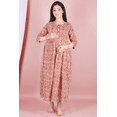 thumbnail image 3 of DWEEP SARA Peach Block Printed Maternity Cotton Dress, XXL/44, 3 of 7