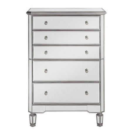 Elegant Lighting Chamberlan 5 Drawer Mirrored Chest