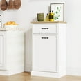 thumbnail image 5 of 10 Gallon Tilt Out Trash Cabinet, Upgrade Wooden Free Standing Recycling Trash Cabinet with Hideaway Drawer(White), 5 of 7