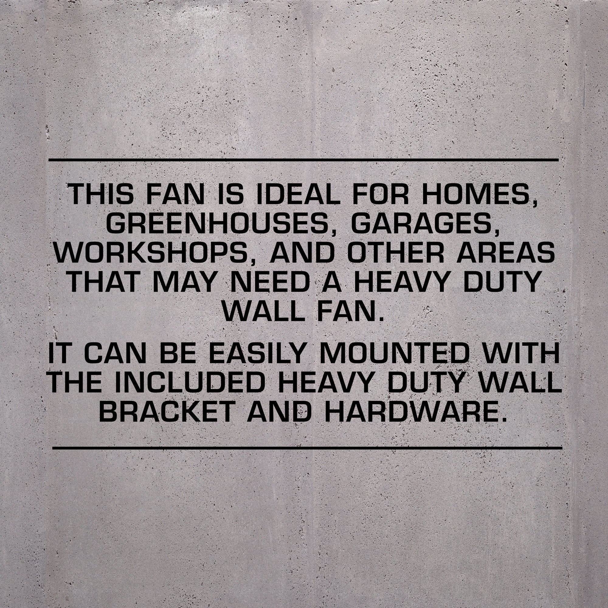 Open Box Hurricane 20" Pro Series Wall Mount Heavy Duty Hydroponics Fan, Black