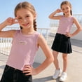 thumbnail image 5 of Zynoxe Tank Tops for Girls Comfy Breathable Crew Neck Sleeveless Top Versatile Casual Solid Color Summer Tops Cute Clothes for Toddler Girls 12 Months-9 Years 2 Years, 5 of 9