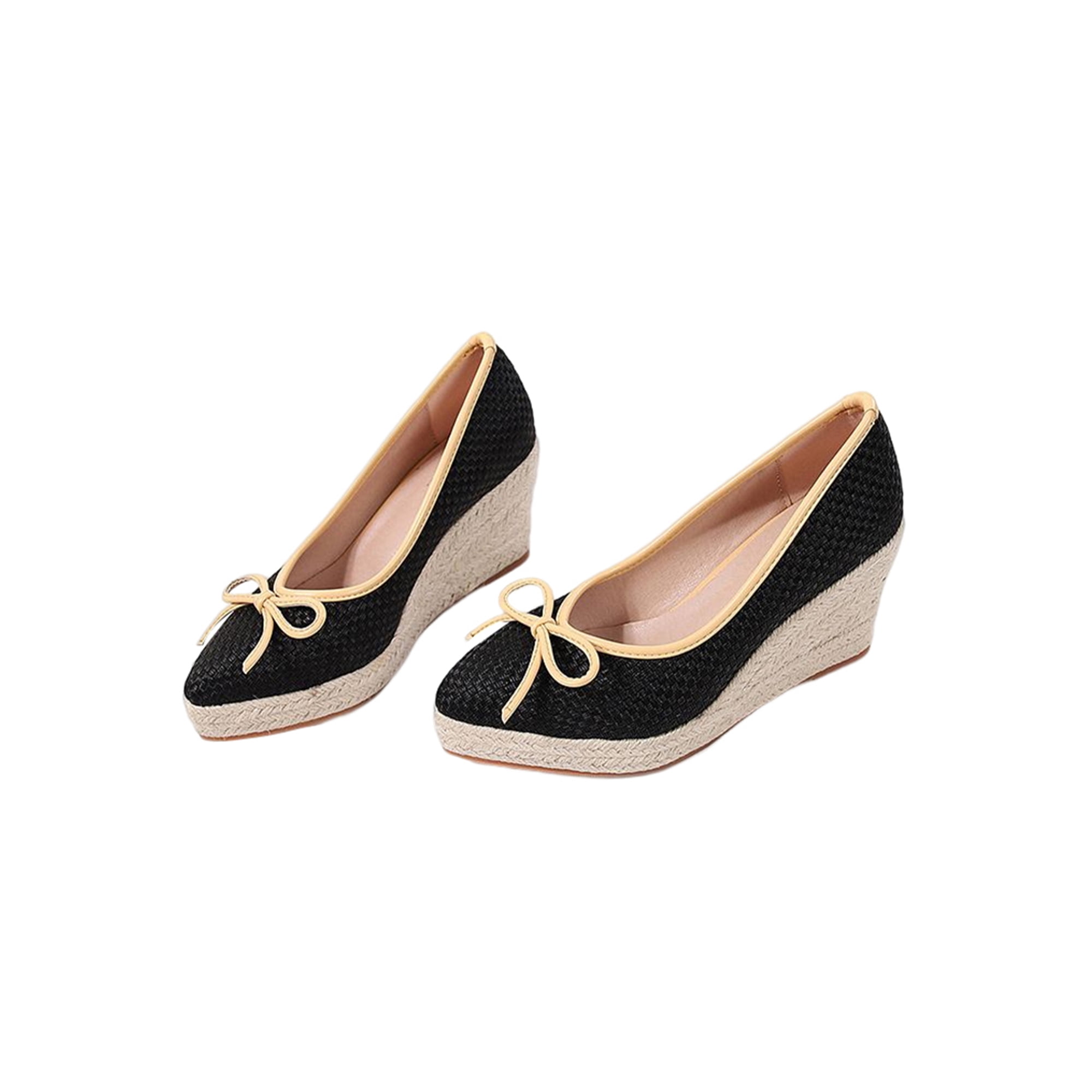 Black wedge pumps heels online