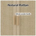 thumbnail image 4 of MDQMD Modern 70'' Farmhouse Rattan Sieboard with 4 Doors,Accent Cabinet with Adjustable Shelves,Natural Wood Rattan Buffet Cabinet for Living Room, 4 of 9