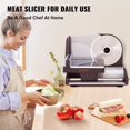 thumbnail image 2 of VEVOR Meat Slicer, 200W Electric Deli Food Meat Slicer with Two 7.5" Stainless Steel Removable Blade, 0-15mm Adjustable Thickness for Home Use, Child Lock Protection, Food Slicer for Meat Cheese Bread, 2 of 8