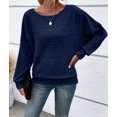 thumbnail image 4 of Womens Long Sleeve Shirts Crewneck Tunic Tops Pullover Sweaters Business Casual Blouses Fall Fashion, 4 of 11