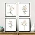 thumbnail image 2 of PixonSign Framed Wall Art Watercolor Cherry Blossoms & Daisy Prints, Flowers Adhesive Canvas Poster, Set of 4 Nature Wilderness Wall Decor, Botanical Floral Home Wall Décor - 12"x16" Black, 2 of 5