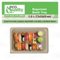 thumbnail image 4 of EcoQuality Compostable Sushi Trays Large - Natural Sugarcane Bagasse Take Out Sushi Container - Biodegradable Disposable Sushi Plate Eco Friendly Plastic Alternative To go Serving Tray (25 PACK), 4 of 8