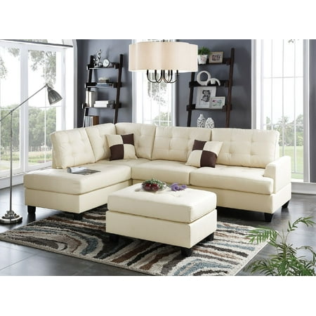beige sofa tufted leather chaise faux sectional room living ottoman couch furniture mathew classic comfort reversible sofas morpheus mercury row
