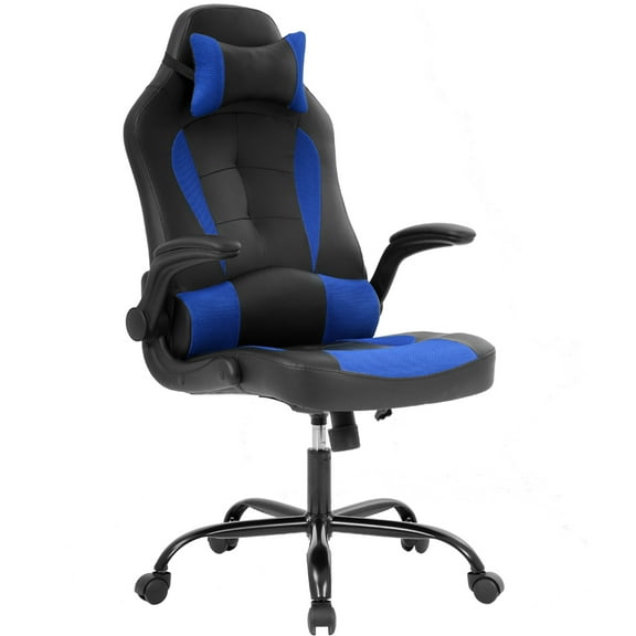 FDW Ergonomic Gaming Chair, Lumbar Support, Swivel Rolling for Women, Men(Blue)