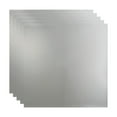 thumbnail image 1 of Fasade Flat Panel 2ft x 2ft Vinyl Lay In Ceiling Tile Brushed Aluminum 5pk, 1 of 5