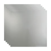 FASÄDE Flat Decorative Vinyl 2ft x 2ft Lay in Ceiling Panel in Brushed Aluminum (5 Pack)