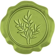 50pcs Wax Seal Stickers Wedding Self Adhesive Wax Seal Stamp Stickers Olive Branch Leaves Envelope Wax Stickers for Wedding Invitation DIY Craft Adhesive Waxing Gift Wrapping