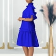 thumbnail image 4 of Women's Vintage Casual Party Swing Dress A line Ruffled Dresses,Cake Dress, 4 of 5