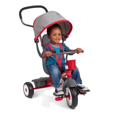 RADIO FLYER 4-IN-1 ACTIVITY STROLL ‘N TRIKE WITH INTERACTIVE TRAY, KIDS 1 TO 5 YEARS
