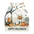 thumbnail image 2 of Halloween Table Runner Ghost Pumpkin Printed Decor, Spooky Holiday Dining Table Cover Linen Fabric Party Decoration, Halloween Kitchen Home Decor Runner for Fall Party, 2 of 9