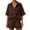 Coffee, variant on Shadoumai Linen Sets For Women 2 Piece 2026 Summer Casual V Neck Button Short Sleeve Beach Vacation Outfits Oversized Suits