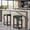 2Pcs green, variant on Bar Stools Set of 4, 24.6" Green Counter Height Stools, Backless PU Leather with Metal X-Frame & Footrest