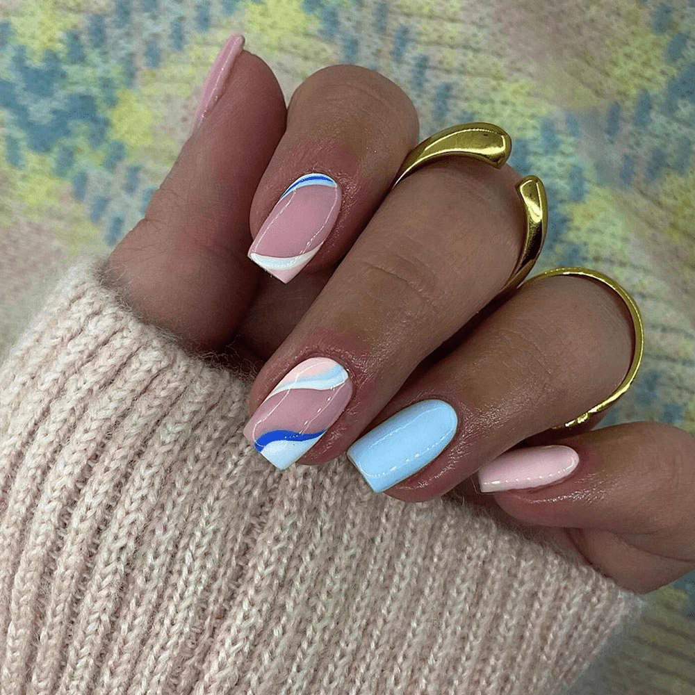 Short Square Press on Nails,KXAMELIE Glossy Glue on Nails Press on,Made