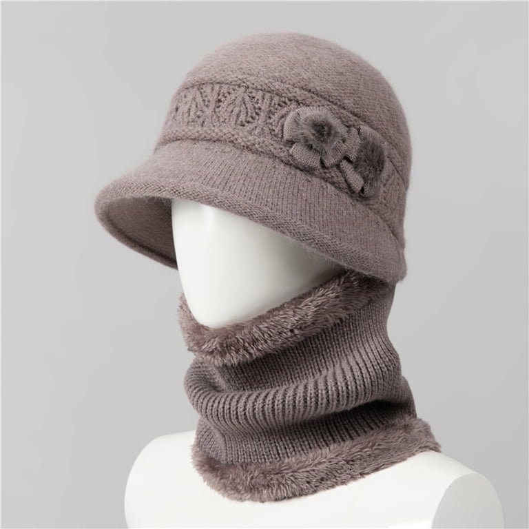 Women\'s Winter Knit Cloche Bucket Hat Vintage Beanie Hat Round Brim Women main image 4