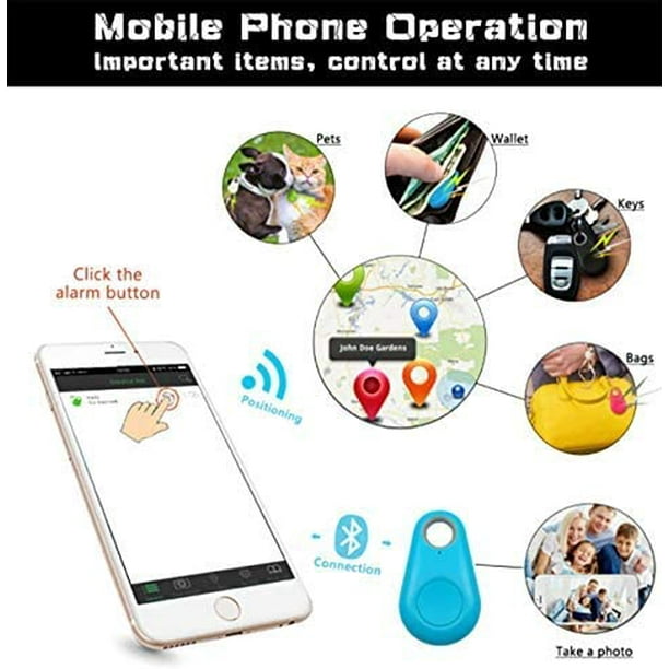 Mini Traceur GPS pour Smartphone Bluetooth Porte-Clefs Chat Chien