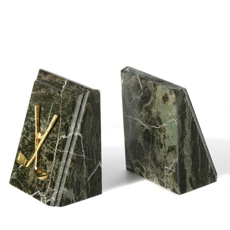 Jade Bookends - Jade Green Golf Bevel Marble Bookends