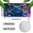 thumbnail image 2 of 1 Pcs License Plate Covers & Frames, Cosmic - colored Frog For Decorative Front, Aluminum License Plate Covers & Frames Cover For Men Women, 12" X 6", 2 of 7