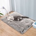 thumbnail image 7 of KeirienCC Dog Beds for Dogs, 11.8x16.7inch Plush Dog Crate Bed Fluffy Cozy Kennel Pad for Sleeping & Ease Anxiety, Washable Dog Mats with Anti-Slip Bottom for Large Medium Dogs (Light Gray), 7 of 7