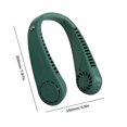 thumbnail image 3 of Abanico De Cuello Pequeño Ventilador de cuello colgante de silicona 1200mAh Ventiladores de cuello sin aspas para acampar (verde) Wdftyju Libre de BPA, 3 of 3