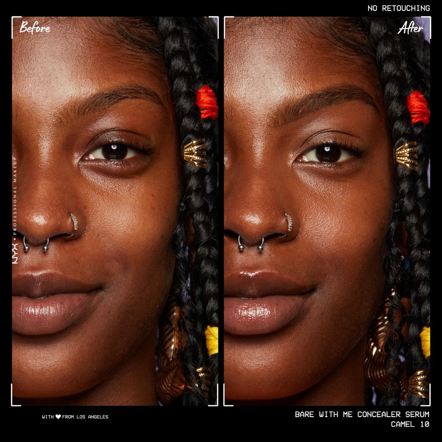 NYX Professional Makeup, Bare With Me, Serum Concealer, 24HR Hydration, Vegan Formula - 02 Light, 9.6mL, Vegan skincare serum concealer