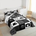 thumbnail image 3 of Homewish Happy Camping Full Size Comforter Sets,Rustic Outdoor Adventure Bedding Comforter Set,Gray White Bedding Sets For Teens,Ultra Soft Home Decor Reversible,3 Pieces, 3 of 8