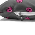 thumbnail image 4 of Skull Pet Bed, Hand Drawn Style Pink Emo Skulls Teenager Lifestyle Youth Culture, Chew Resistant Pad for Dogs and Cats Cushion with Removable Cover, 24" x 39", Dark Taupe Hot Pink, by Ambesonne, 4 of 4