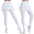 thumbnail image 2 of CONZONE Womens Yoga Skirted Leggings High Waist Athletic Skirt With Leggings for Women Lightweight Stretch Tennis Skirt Gym Workout Yoga Compression Tights, 2 of 5