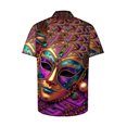 thumbnail image 4 of Jjayotai Mens Mardi Gras Shirts, Hawaiian Shirt for Men, Short Sleeve Button Down Beach Shirts, 2025 Mardi Gras Clothing Multicolor XXXL, 4 of 5