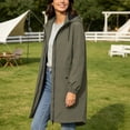 thumbnail image 5 of QQZ Long Tunic Oversized Hooded Zip Up Cardigan For Women, Long Sleeve Wind Resistant Cardigan Sweaters For Women, Lightweight Fall Outfits For Travel Business Casual Outdoor Daily Wear, 5 of 8