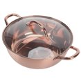 thumbnail image 1 of Stainless Steel Hot Pot Pot with Divider, 30.3cm Diameter Premium Hot Plate Cookware Set Ramen Cooker, Soup Base Korean BBQ Multi Mandarin Duck Pot for Induction Cooktop Gas Stove, 1 of 8