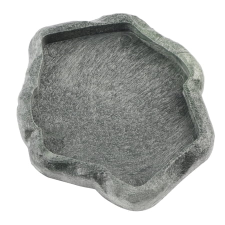 Reptile Food Water Rock Bowls - Resin Rock Feeder Dish, Amphibian Feeding Bowl Terrarium Decor For Lizards, , Leopard Gecko, , Bearded Dragons, Snake, , Spider Pet