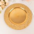 thumbnail image 6 of Efavormart 6 Pack Metallic Gold Plastic Charger Plates With Hammered Rim, 13" Round Decorative Serving Plates, 6 of 11