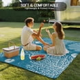 thumbnail image 4 of Blue Coastal Outdoor Rug for Patio/Deck/Porch, Non-Slip Large Area Rug 6 x 9 Ft, Starfish Coral Summer Beach Ocean Indoor Outdoor Rugs Washable Area Rugs, Reversible Camping Rug Carpet Runner, 4 of 8