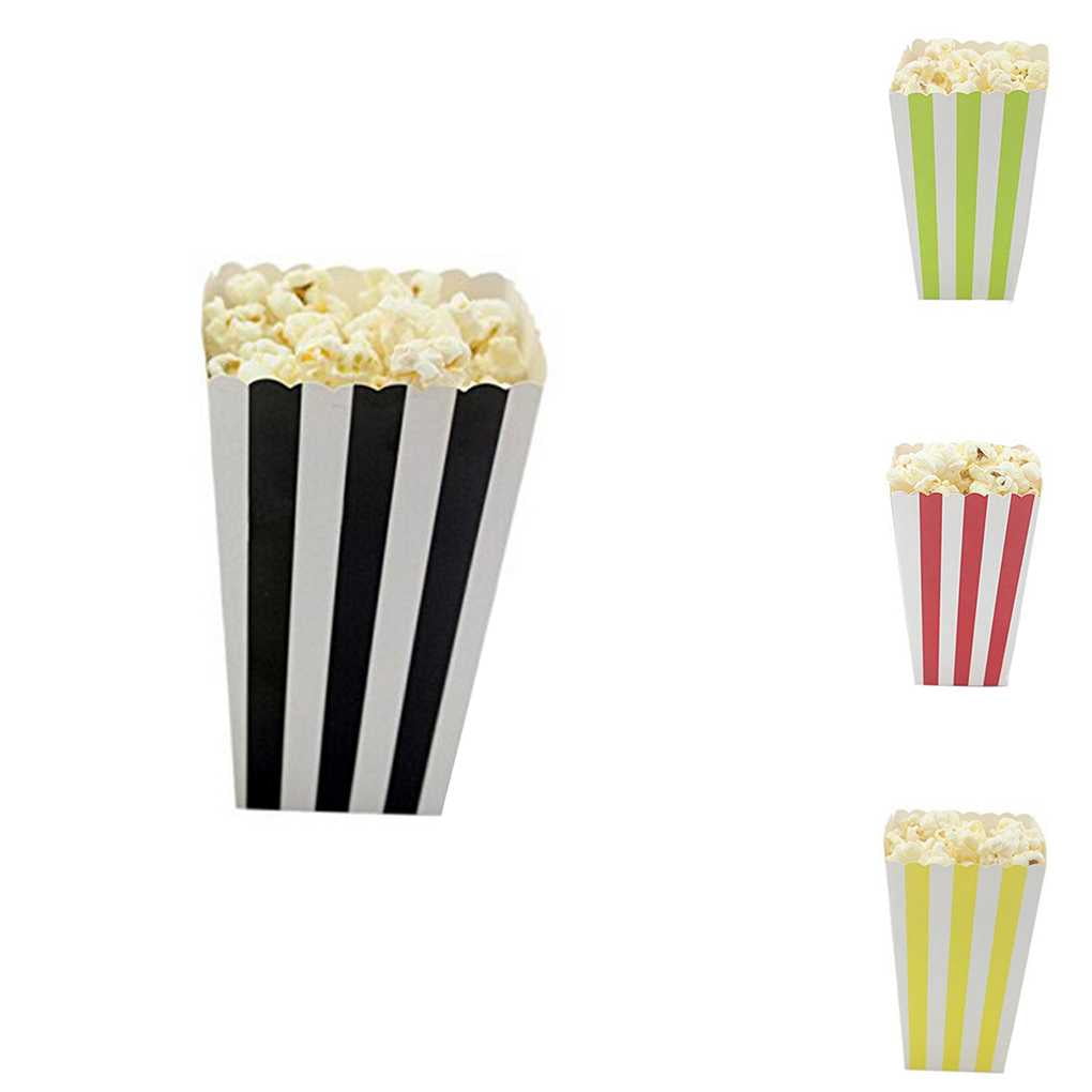 Yingyy 12pcs Set Popcorn Box Candy Sanck Favor Bags Stripes Gift Wedding Party Favor Box Bags Wedding Party Favor Kids Movie Party Supplies Walmart Canada